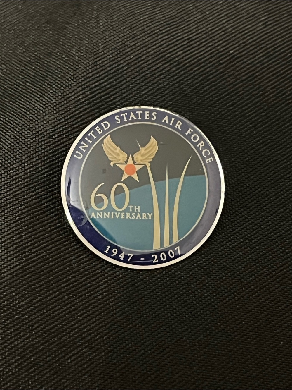 United States Air Force 60th Anniversary Commemorative Lapel Pin- Blue